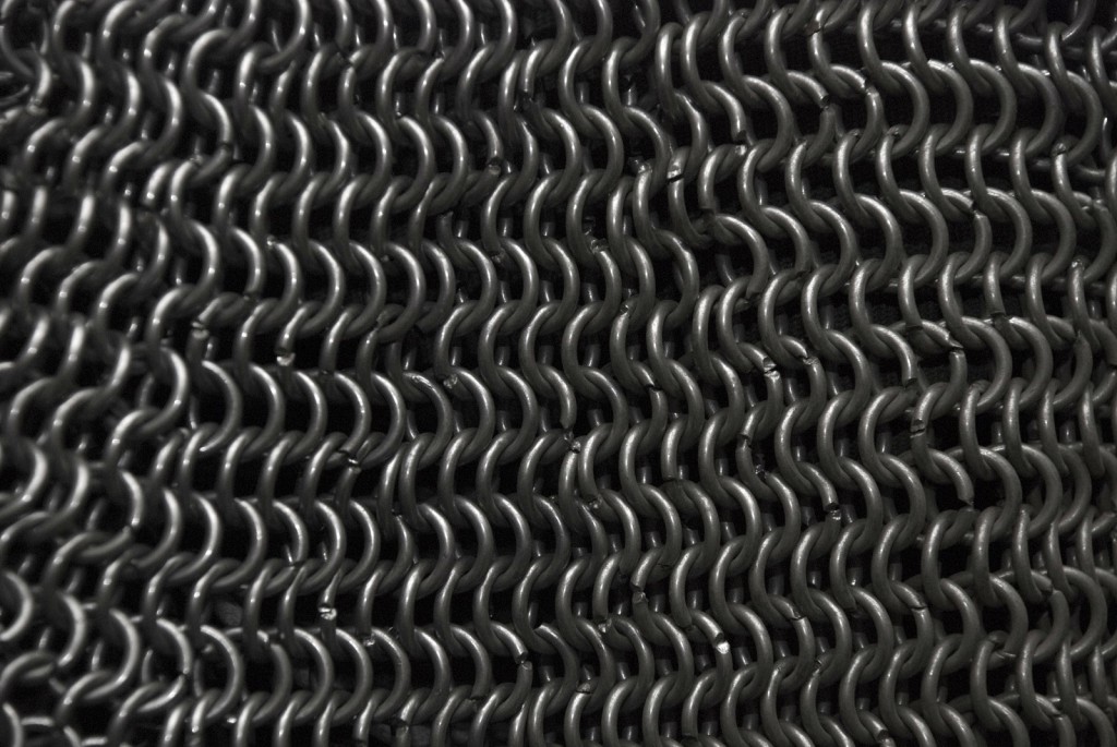 Chain mail. Iron chain armour.